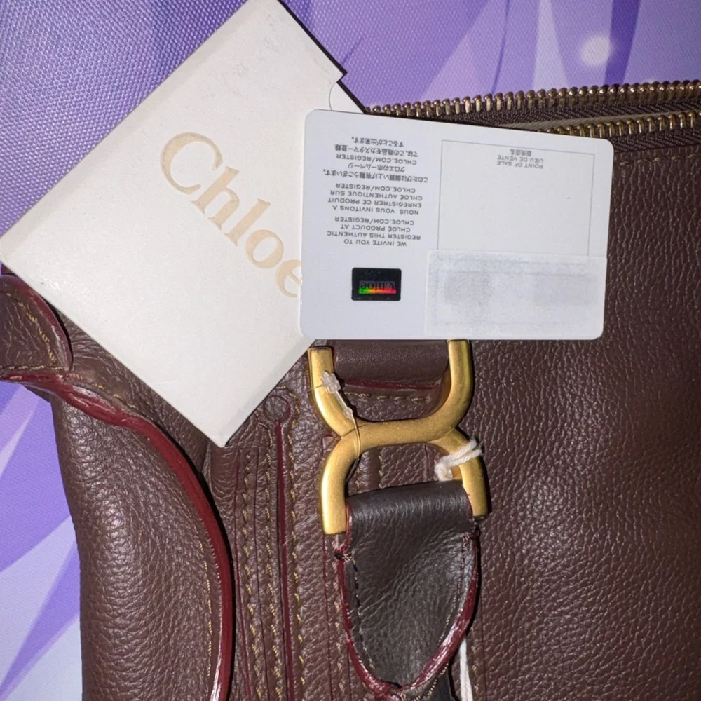 CHLOE MARCIE Dark Brown Leather HAND BAG - Picture 8 of 15